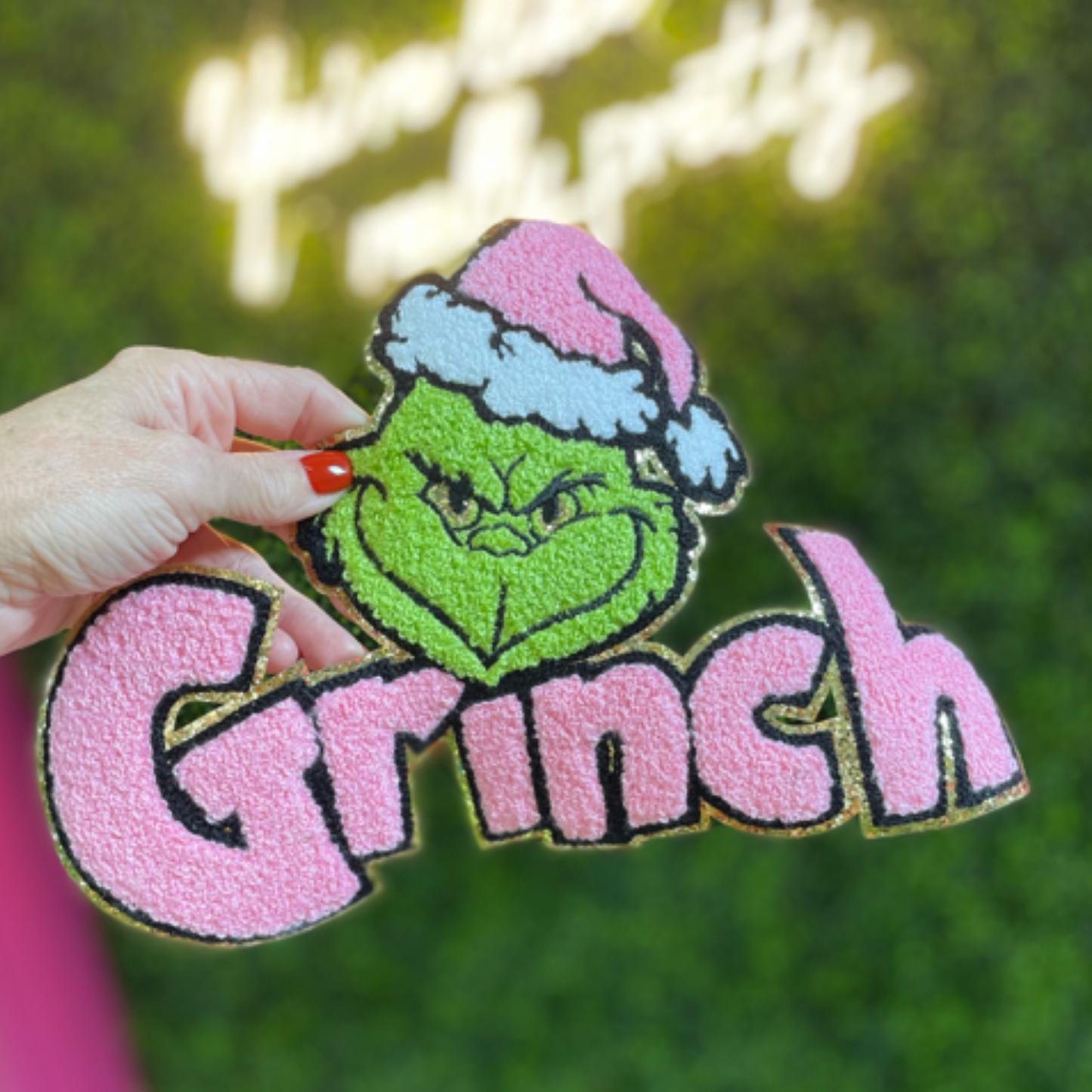 Grinning Holiday Chenille Patch