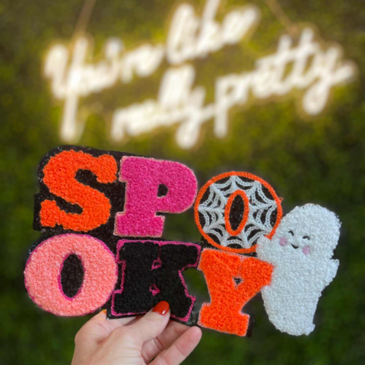 "Spooky" Halloween Chenille Patch