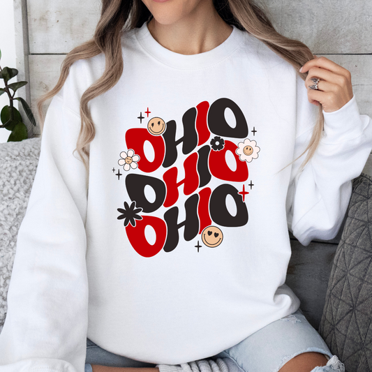 Ohio Groovy Smiley Sweatshirt