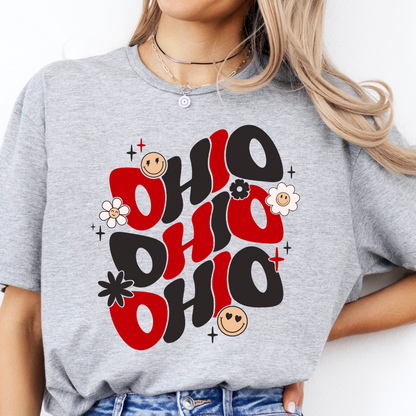 Ohio Groovy Smiley T-Shirt