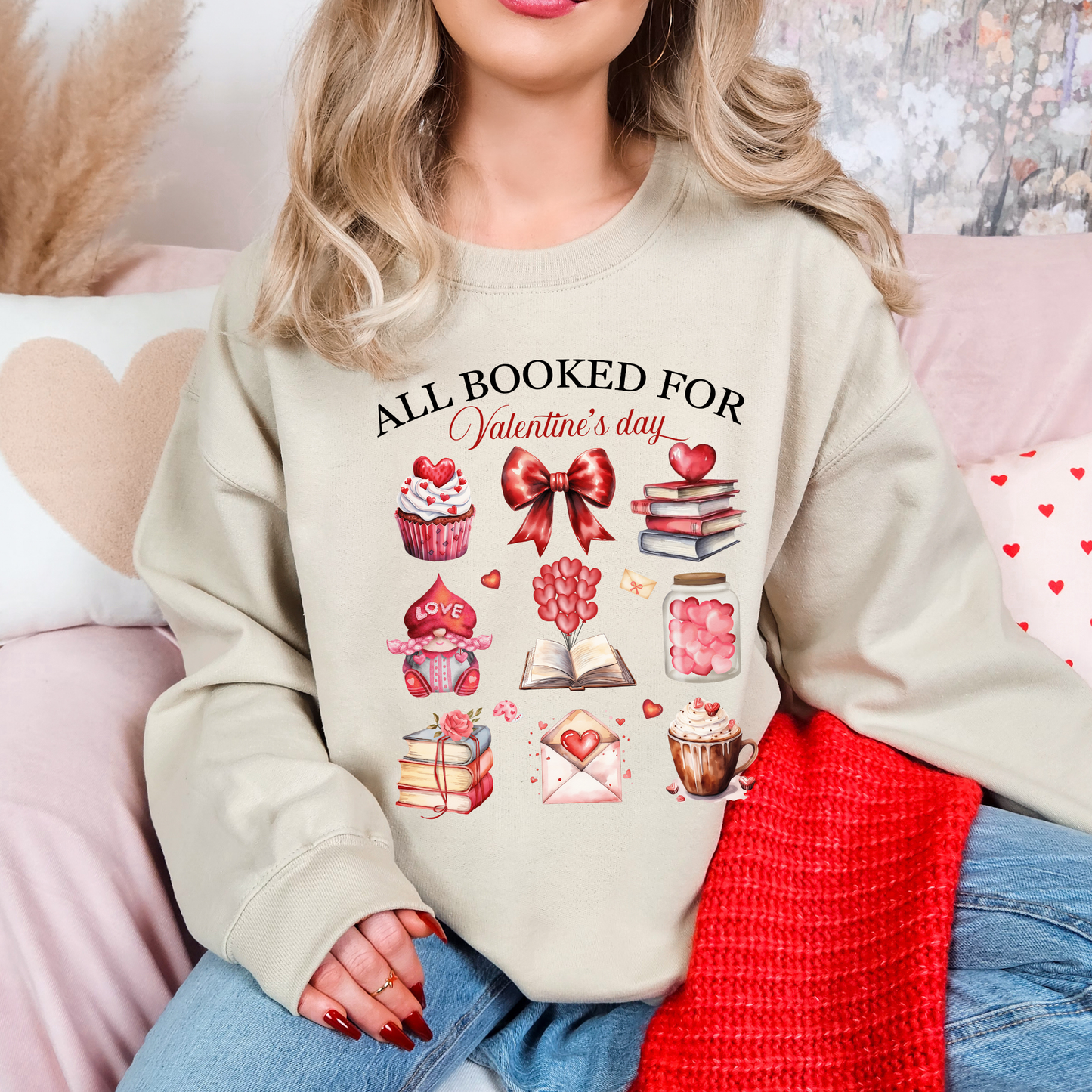 All Booked for Valentine’s Day Sweatshirt