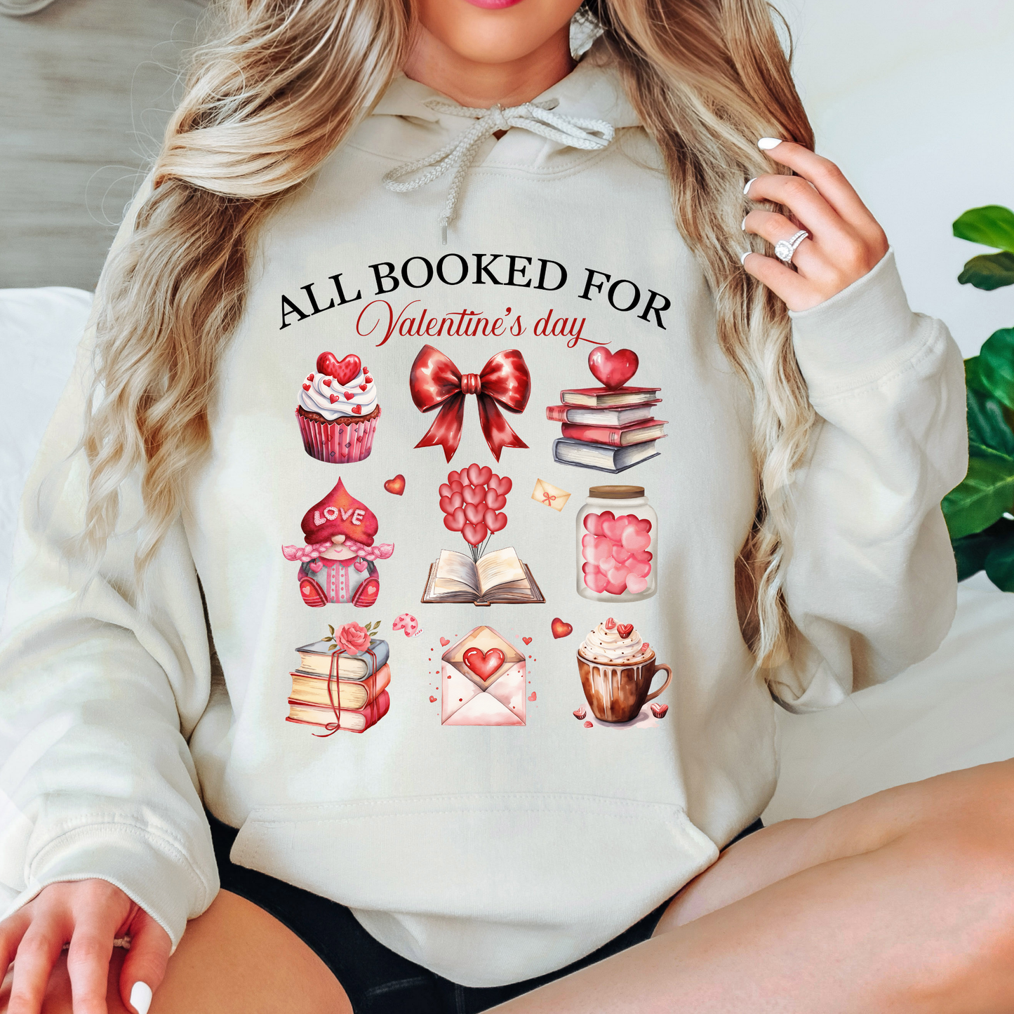 All Booked for Valentine’s Day Hoodie