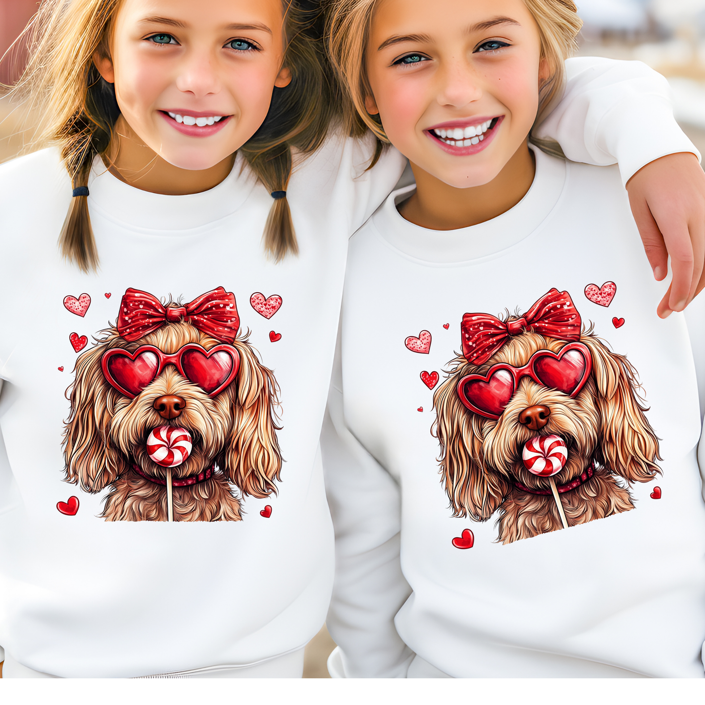Puppy Love Valentine's Day Kids Sweatshirt