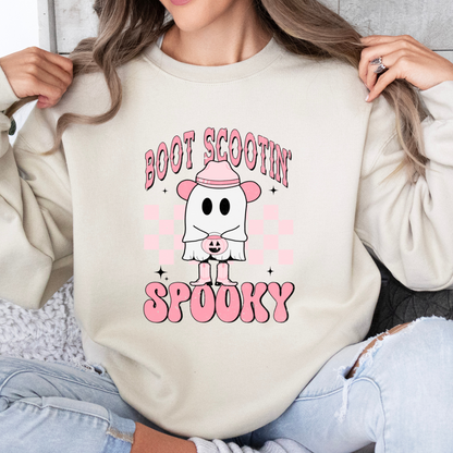 Boot Scootin’ Spooky – Cute & Country Halloween Vibes Sweatshirt