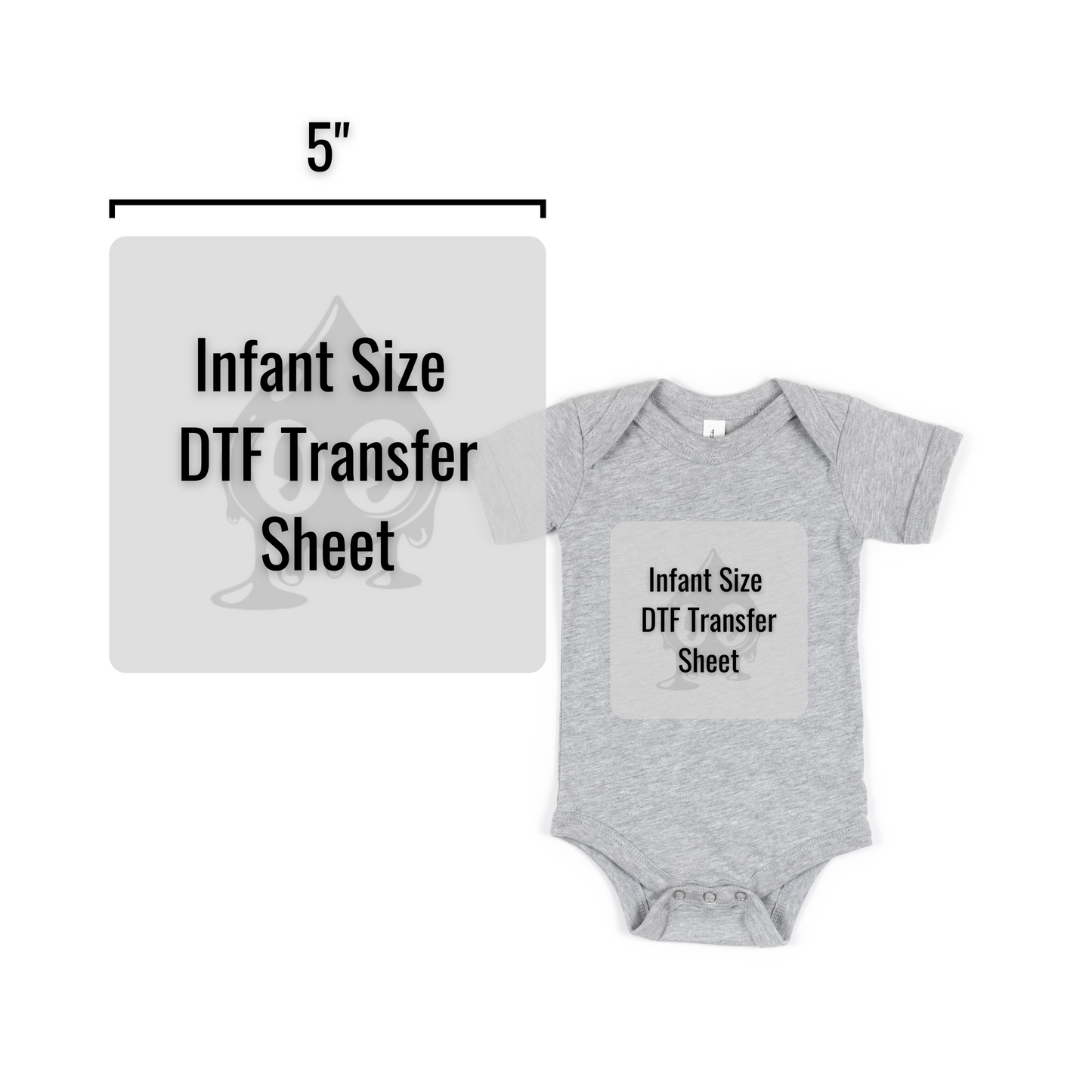 DTF Transfer Sheets - Infant Size (5")