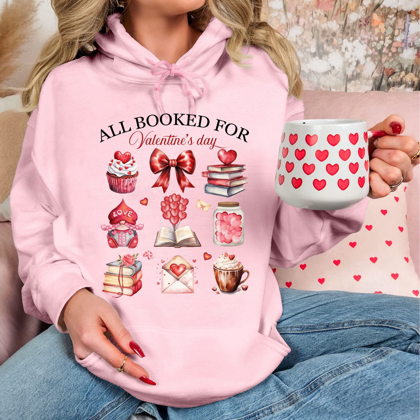 All Booked for Valentine’s Day Hoodie