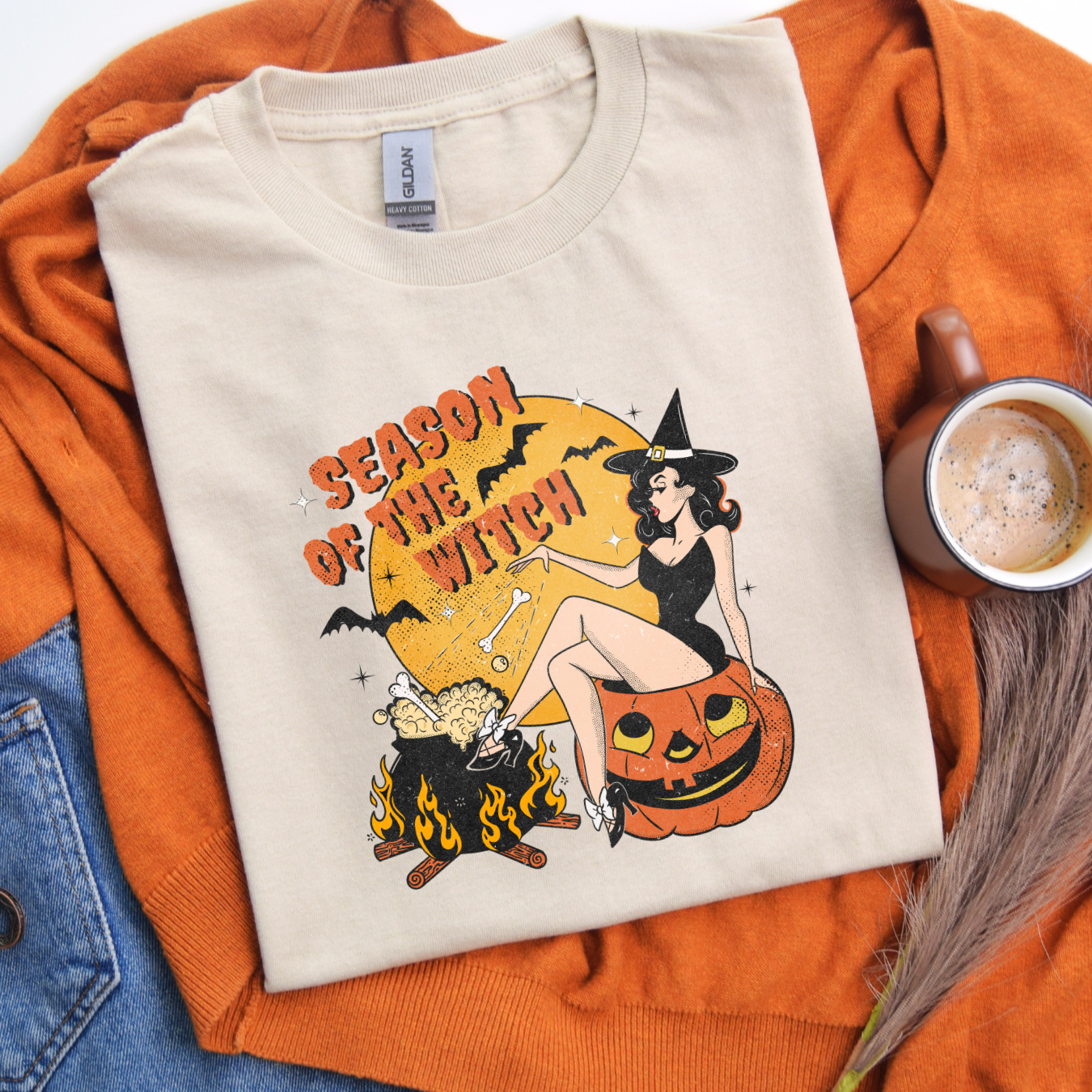 Season of the Witch T-Shirt – Retro & Spooky Halloween Vibes T-Shirt