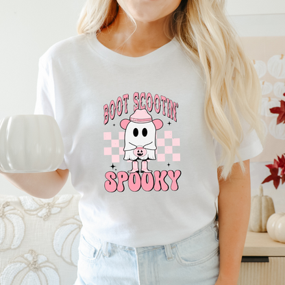 Boot Scootin’ Spooky – Cute & Country Halloween Vibes T-Shirt