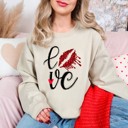 Leopard Lips LOVE Sweatshirt