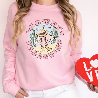 Howdy Valentine Western Heart Sweatshirt