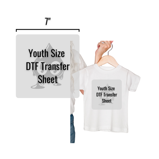 DTF Transfer Sheets - Youth Size (7")