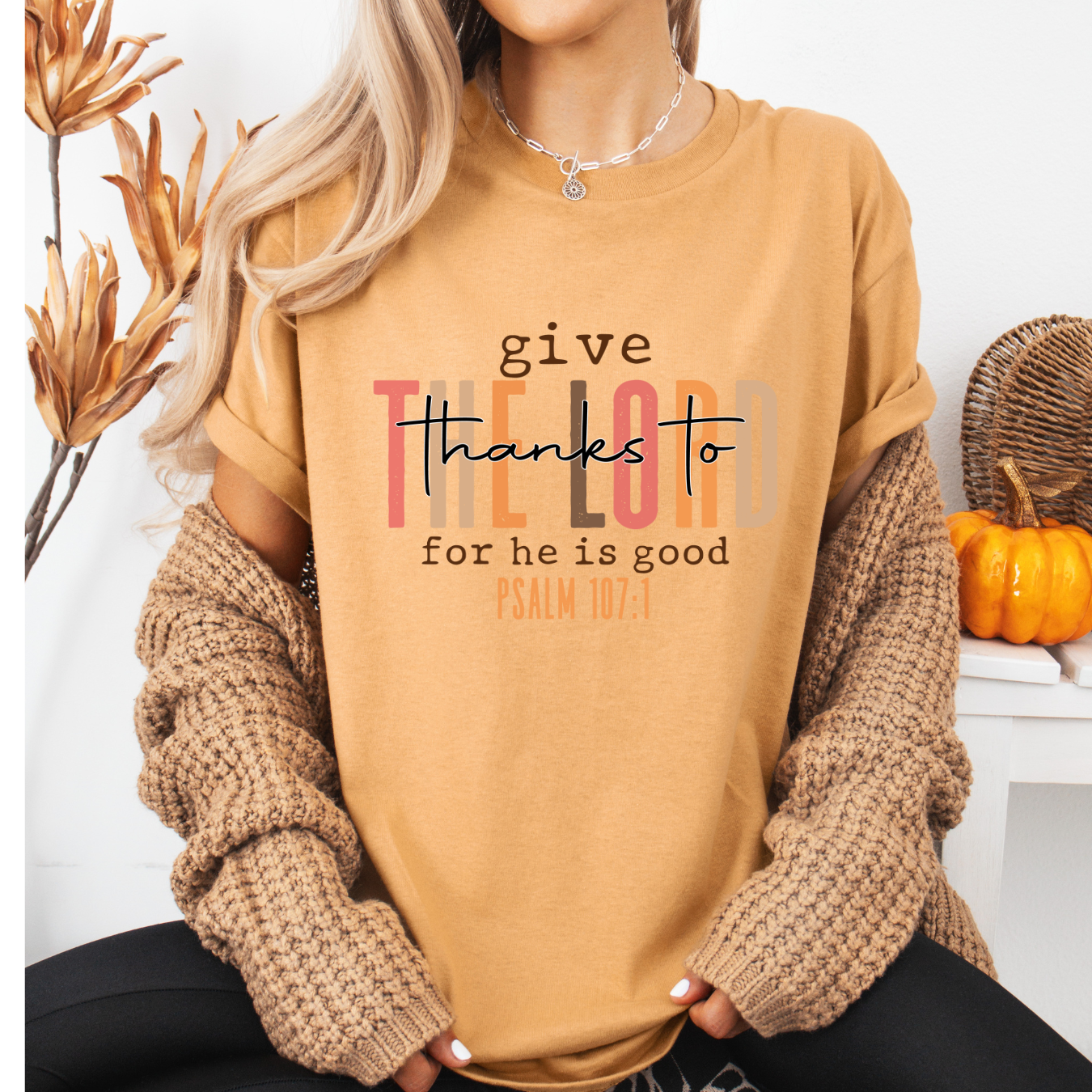 Give Thanks to the Lord Tee – Faith & Gratitude in Style T-Shirt