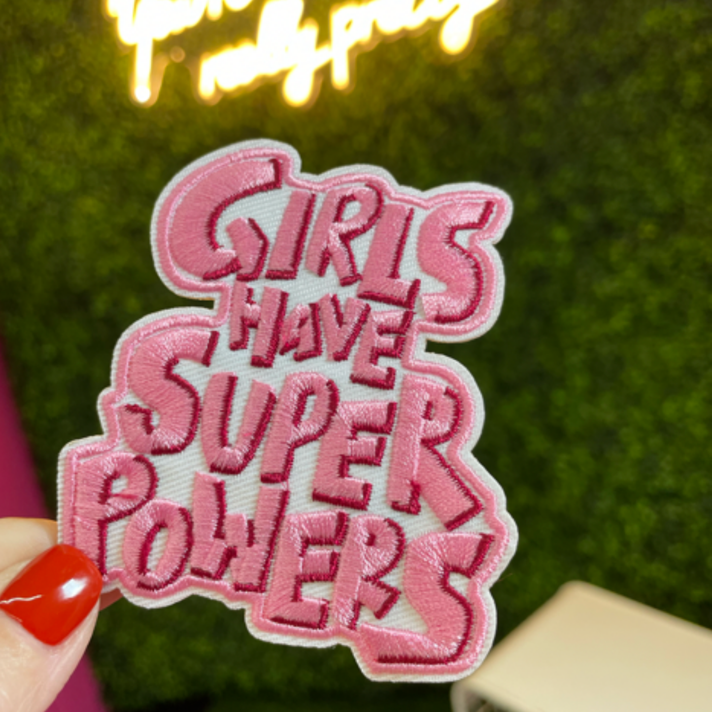 Girls Have Super Powers Embroidered Patch