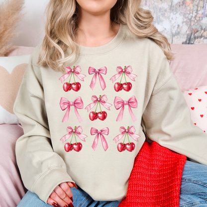 Sweet Cherries & Pink Bows Sweatshirt