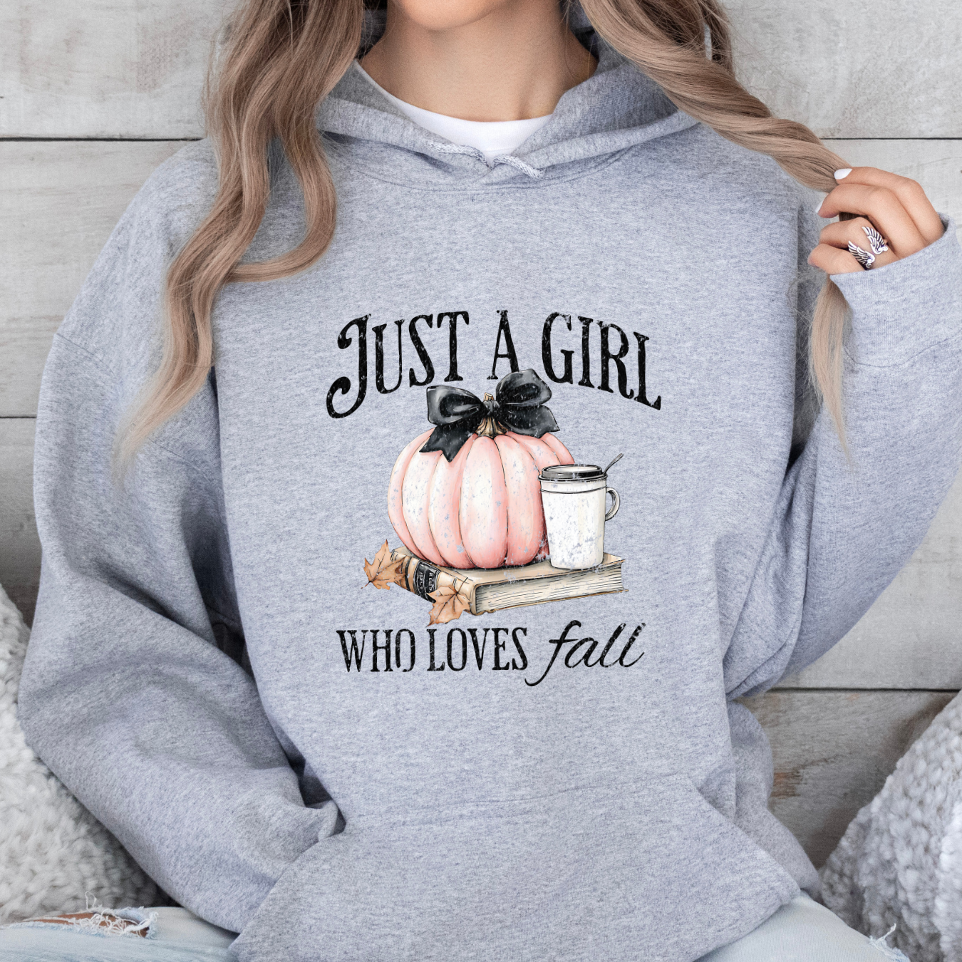 Just a Girl Who Loves Fall  – Cozy & Charming Autumn Style Hoodie