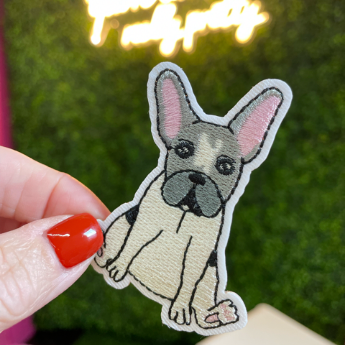 French Bulldog Embroidered Patch