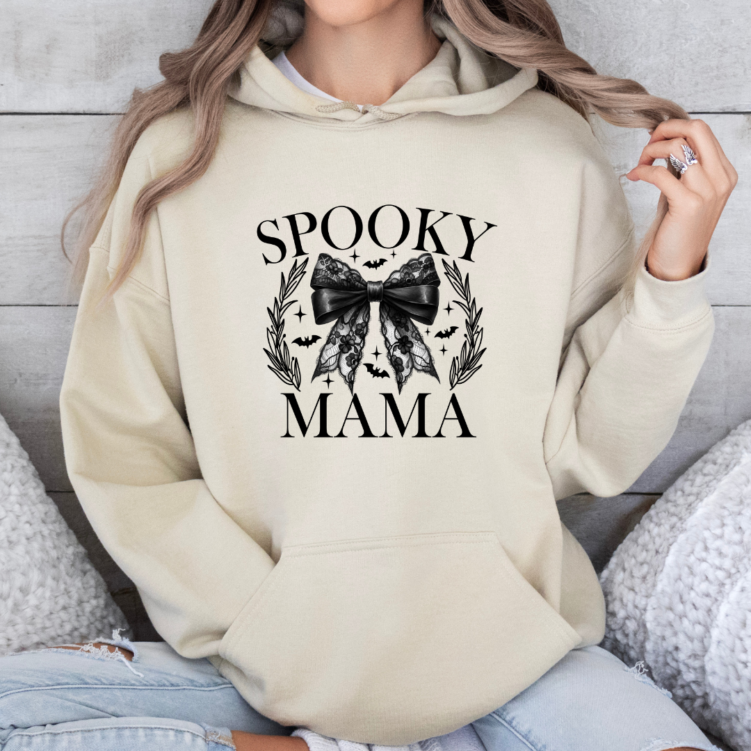 Spooky Mama – Chic & Haunted Halloween Style Hoodie