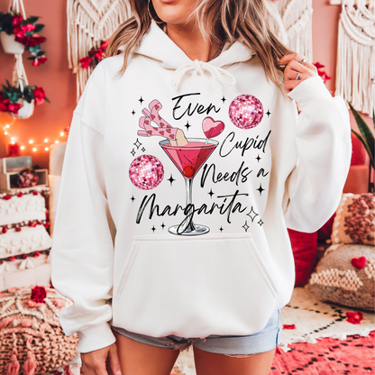 Even Cupid Needs a Margarita Hoodie