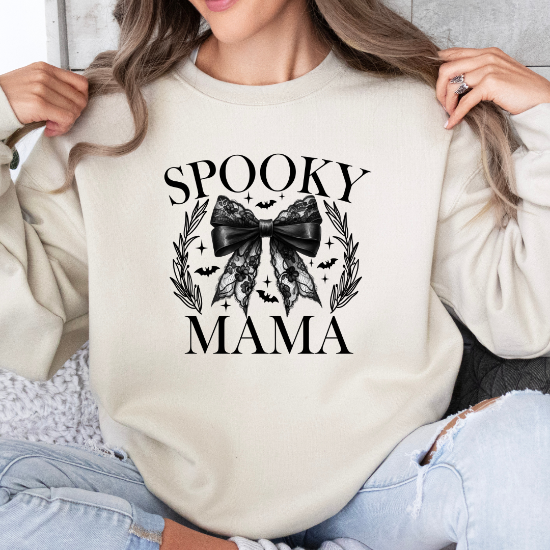 Spooky Mama – Chic & Haunted Halloween Style Sweatshirt