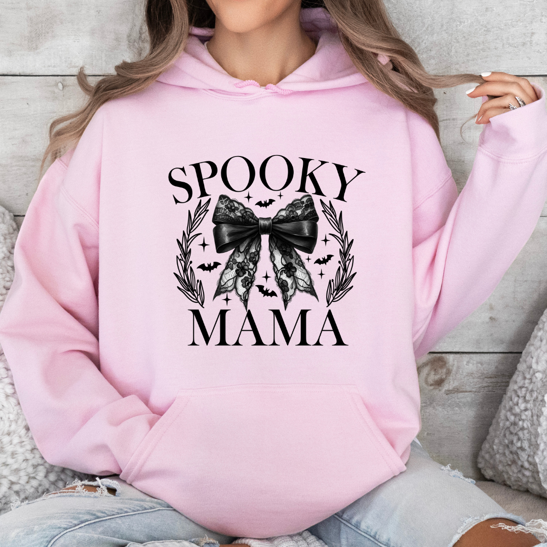 Spooky Mama – Chic & Haunted Halloween Style Hoodie