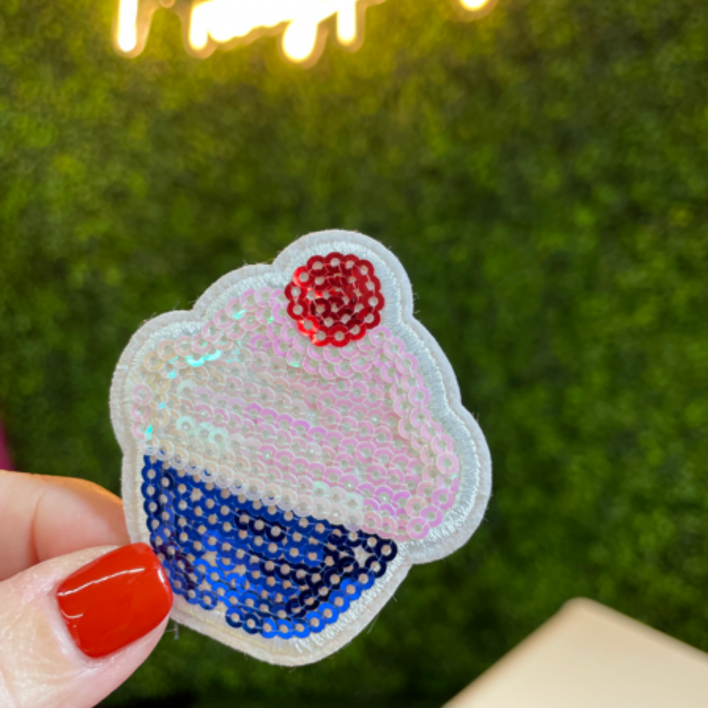 Sequin Cupcake Patch