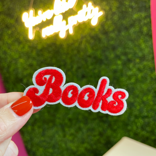 Books Embroidered Patch