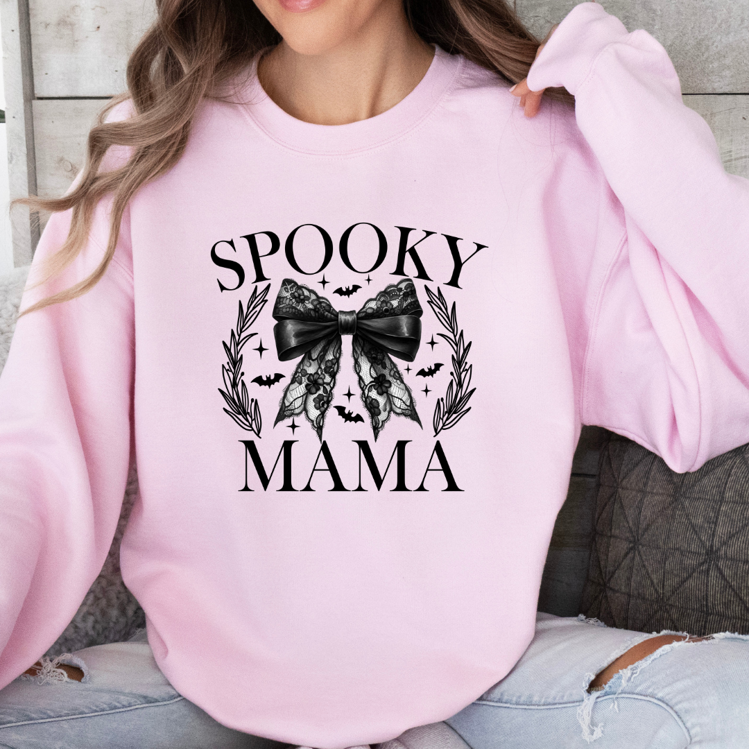 Spooky Mama – Chic & Haunted Halloween Style Sweatshirt