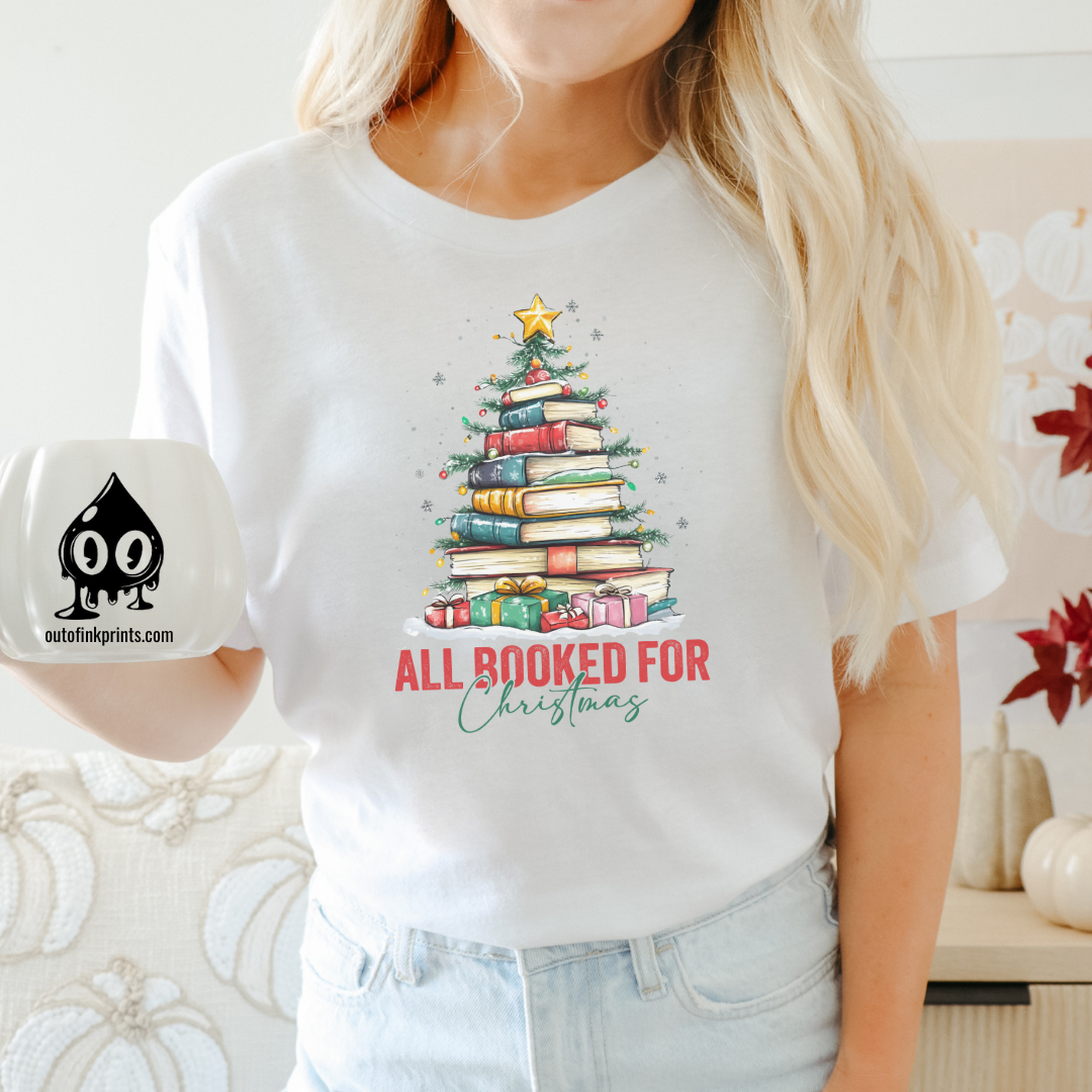 All Booked for Christmas T-Shirt