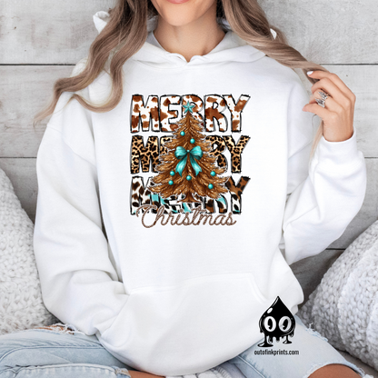 Animal Print 'Merry Christmas' Hoodie