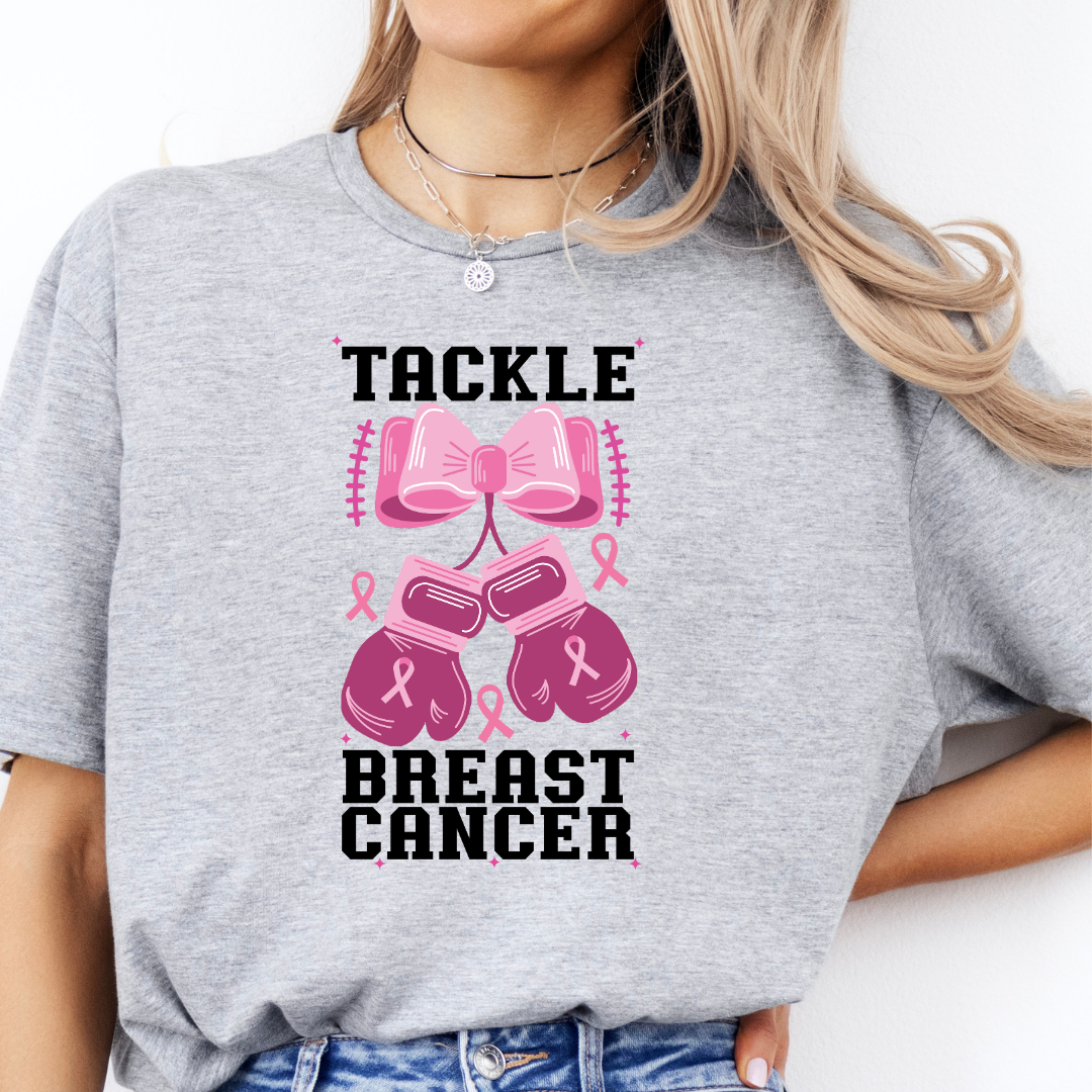 'Tackle Cancer' Boxing Gloves T-Shirt