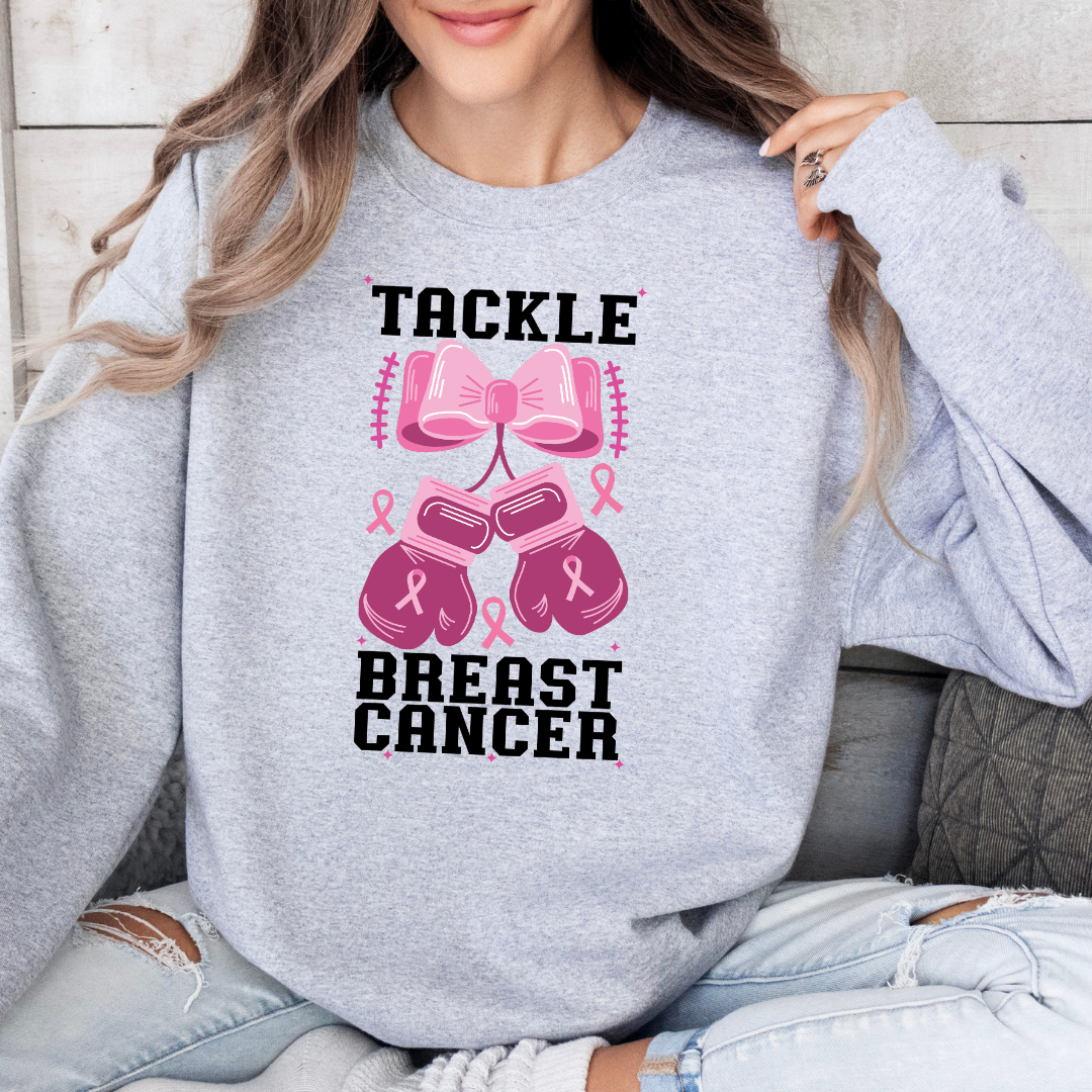 Tackle Cancer Boxing Gloves Sweatshirt