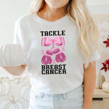 'Tackle Cancer' Boxing Gloves T-Shirt