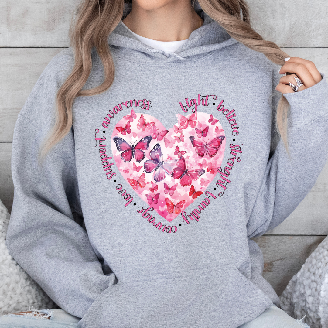 October Butterfly & Heart Hoodie