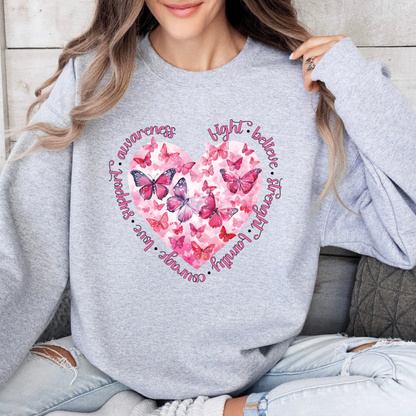 October Butterfly & Heart Sweatshirt