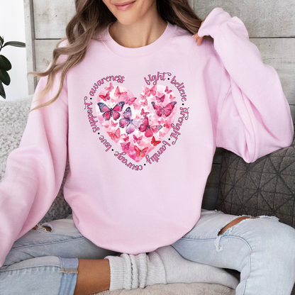 October Butterfly & Heart Sweatshirt