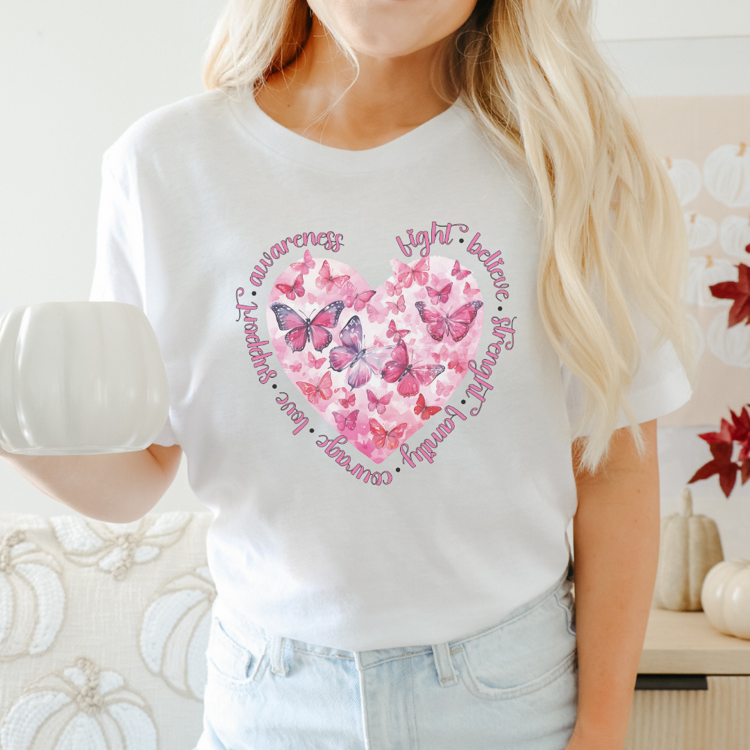 October Butterfly & Heart T-Shirt