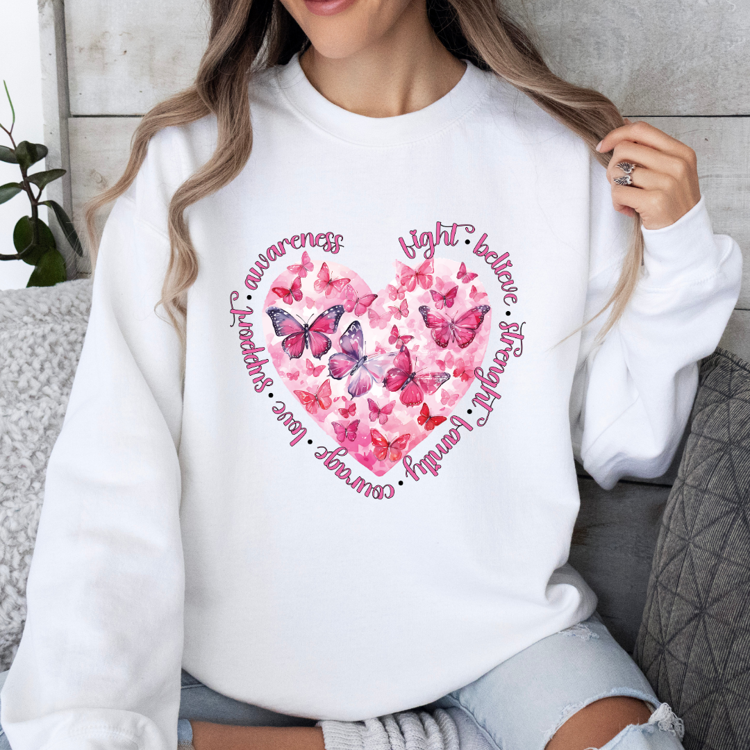 October Butterfly & Heart Sweatshirt