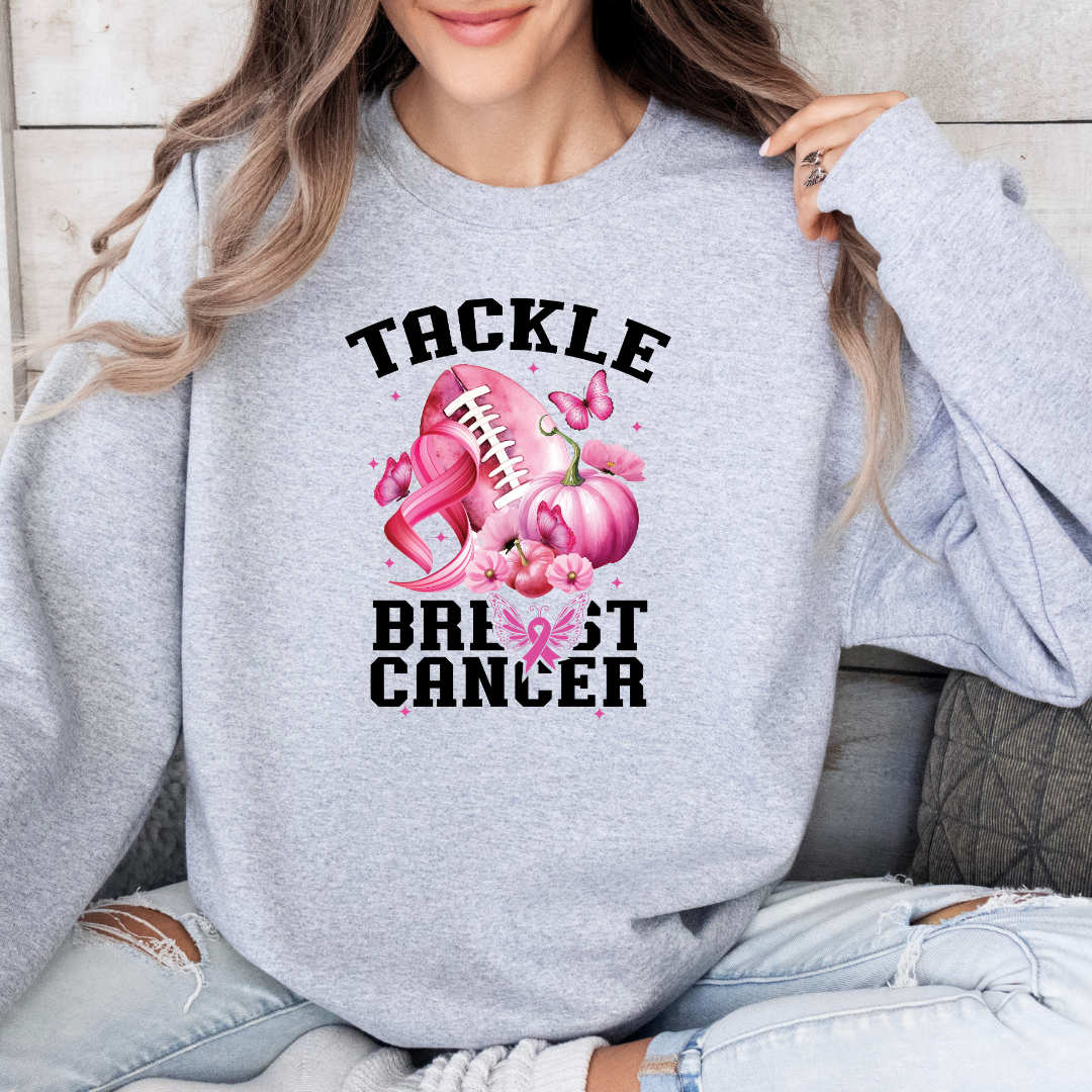 Tackle Cancer Football & Pumpkin Sweatshirt