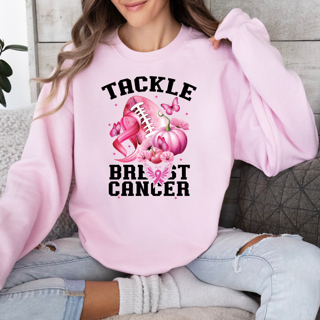 Tackle Cancer Football & Pumpkin Sweatshirt