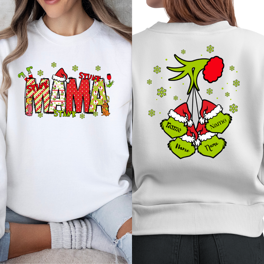 Custom 'Mama' Grinchy Themed Sweatshirt