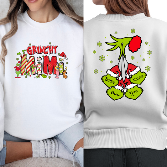 Custom 'Mimi' Grinchy Themed Sweatshirt