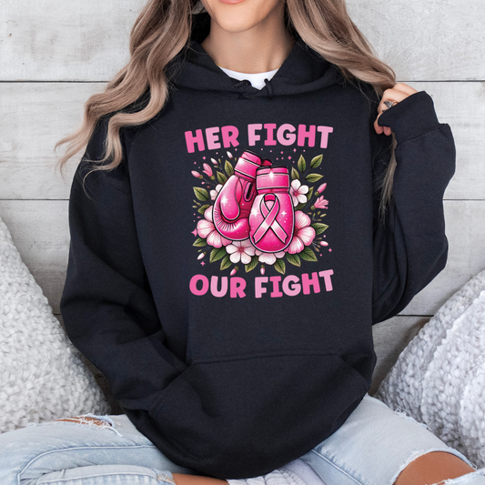 'Her Fight Our Fight' Boxing Gloves Hoodie