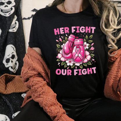 'Her Fight Our Fight' Boxing Gloves T-Shirt