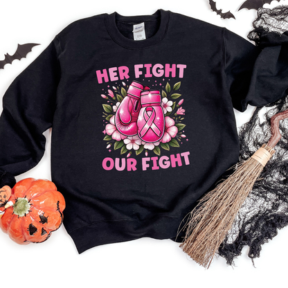 Her Fight Our Fight Boxing Gloves Sweatshirt