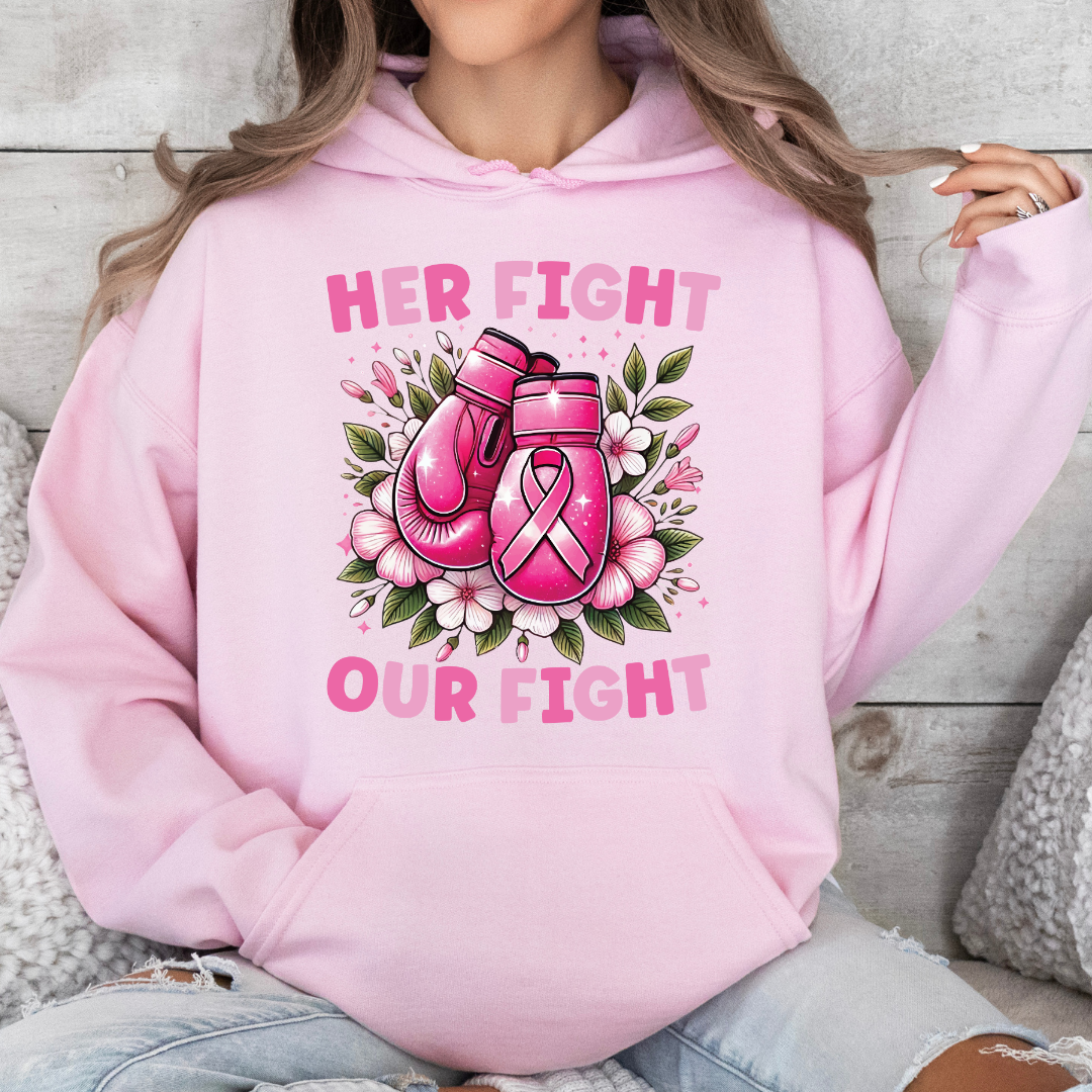 'Her Fight Our Fight' Boxing Gloves Hoodie