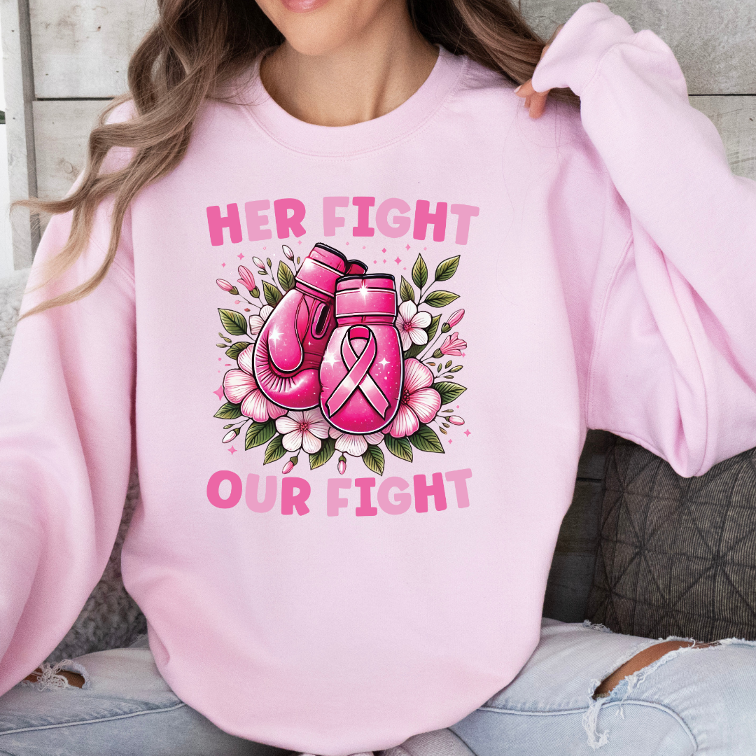 Her Fight Our Fight Boxing Gloves Sweatshirt