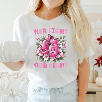 'Her Fight Our Fight' Boxing Gloves T-Shirt