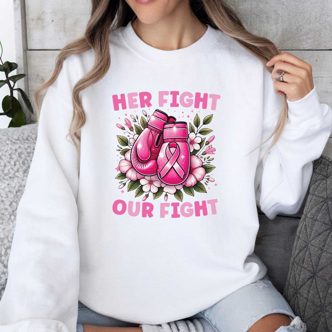 Her Fight Our Fight Boxing Gloves Sweatshirt