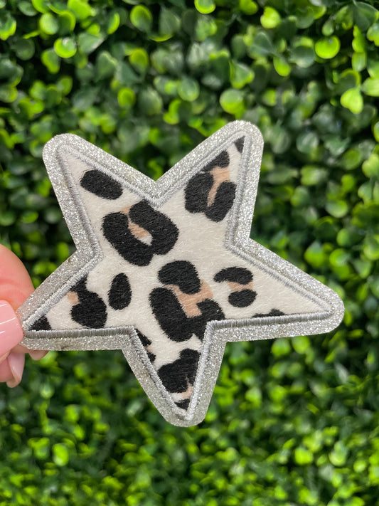 Leopard Print Star Patch