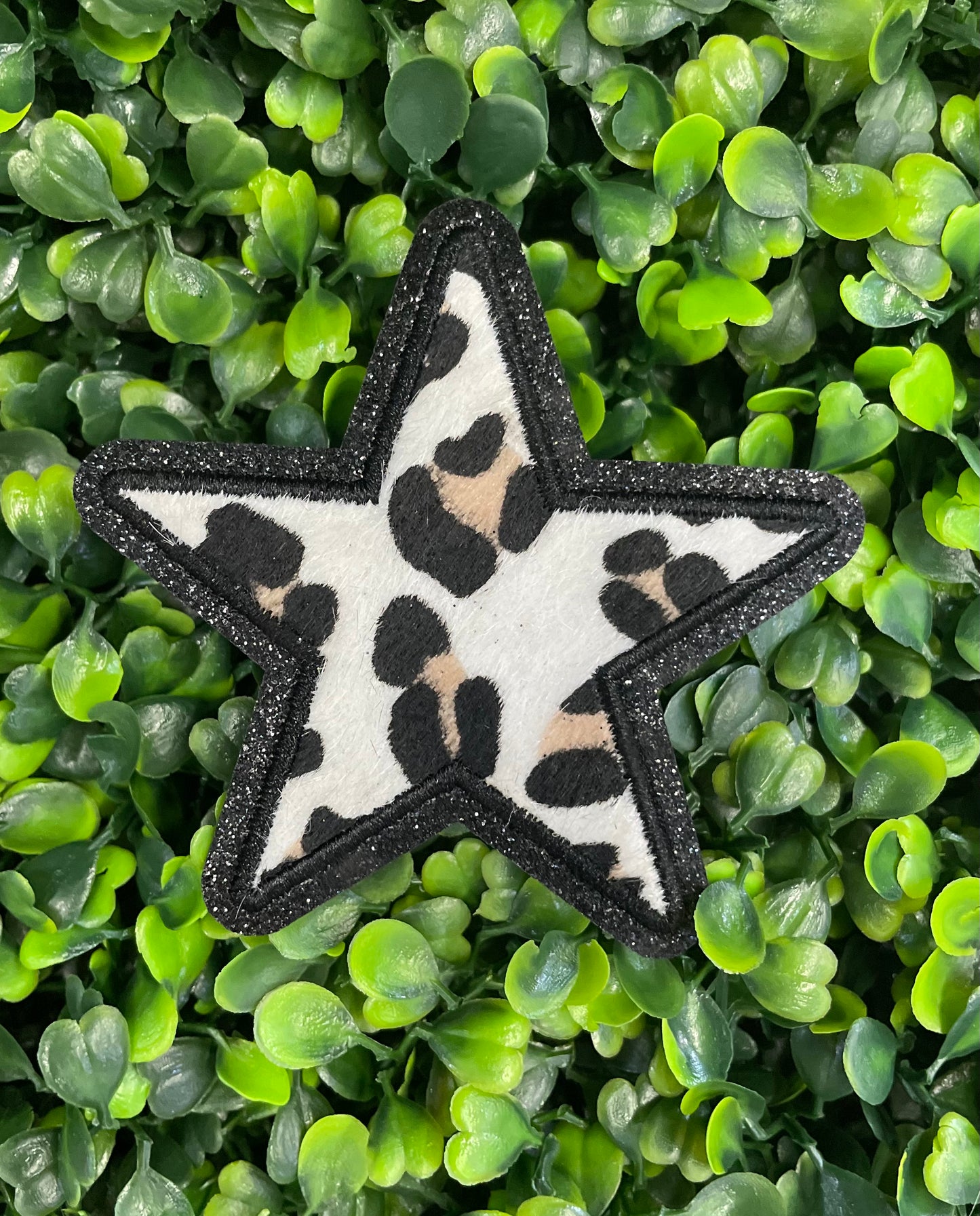 Leopard Print Star Patch